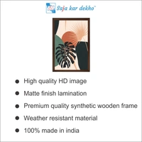 SAJA KAR DEKHO The Leaves With Sun High Quality Weather Resistant HD Wall Frame | 18 x 12 inch | - 18 X 12 inch