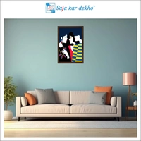SAJA KAR DEKHO 3 Girls Talking High Quality Weather Resistant HD Wall Frame | 18 x 12 inch | - 18 X 12 inch