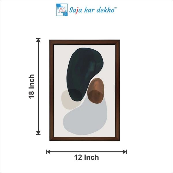 SAJA KAR DEKHO Stones High Quality Weather Resistant HD Wall Frame | 18 x 12 inch | - 18 X 12 inch