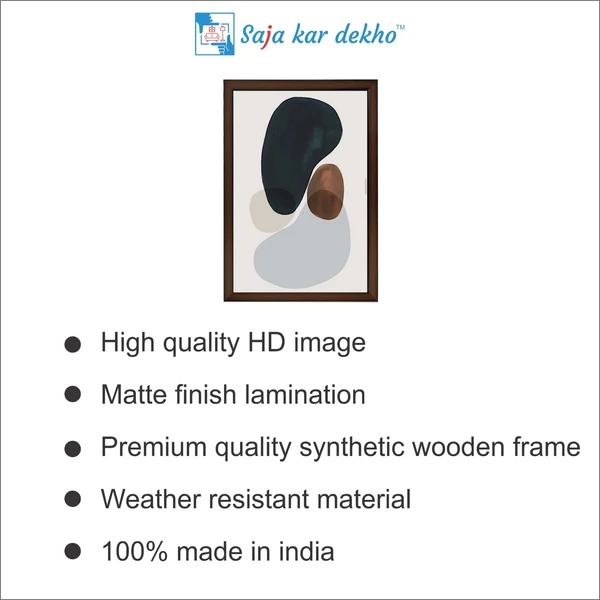 SAJA KAR DEKHO Stones High Quality Weather Resistant HD Wall Frame | 18 x 12 inch | - 18 X 12 inch