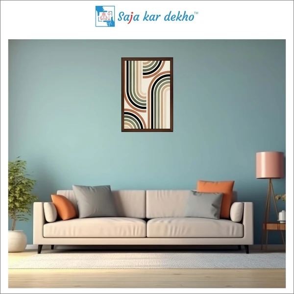 SAJA KAR DEKHO Abstract Art High Quality Weather Resistant HD Wall Frame | 18 x 12 inch | - 18 X 12 inch