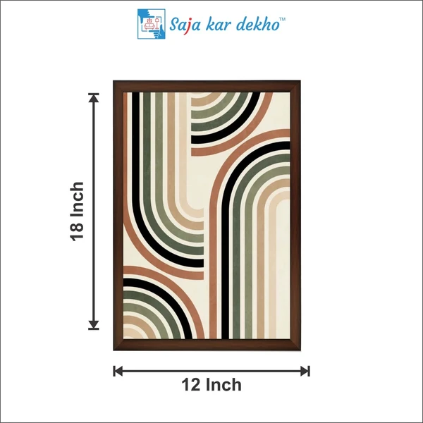 SAJA KAR DEKHO Abstract Art High Quality Weather Resistant HD Wall Frame | 18 x 12 inch | - 18 X 12 inch