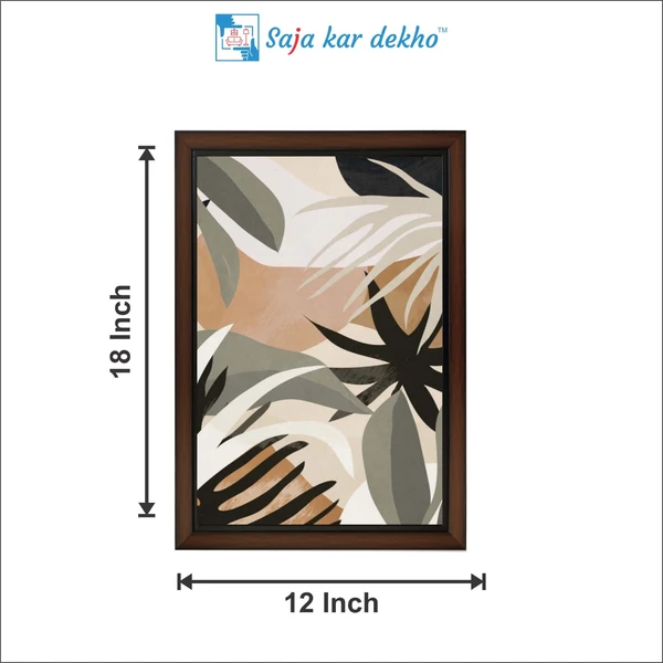 SAJA KAR DEKHO The Leaves High Quality Weather Resistant HD Wall Frame | 18 x 12 inch | - 18 X 12 inch