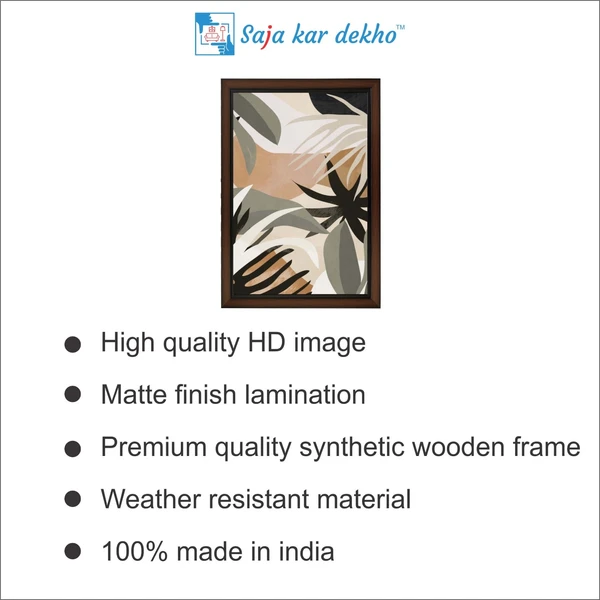 SAJA KAR DEKHO The Leaves High Quality Weather Resistant HD Wall Frame | 18 x 12 inch | - 18 X 12 inch