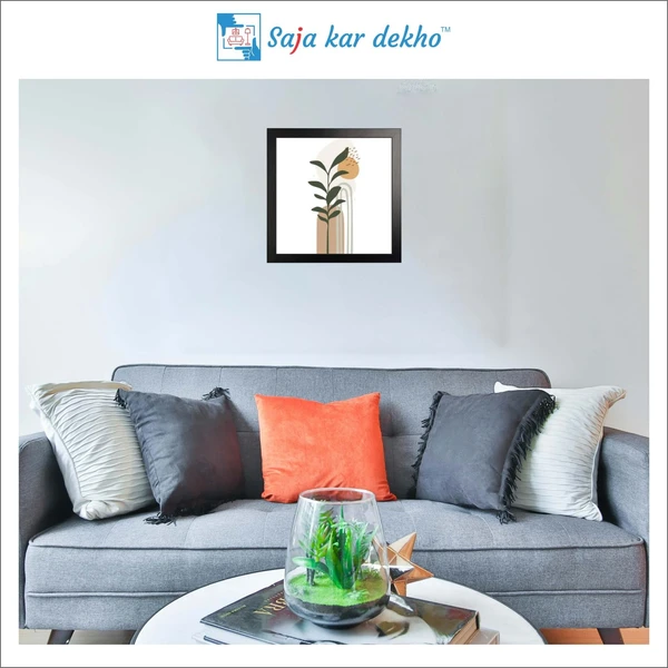 SAJA KAR DEKHO Flat Leaves High Quality Weather Resistant HD Wall Frame | 20 x 20 inch | - 20 X 20 inch