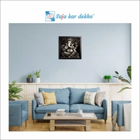 SAJA KAR DEKHO Ganesh Ji High Quality Weather Resistant HD Wall Frame | 20 x 20 inch | - 20 X 20 inch
