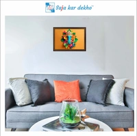 SAJA KAR DEKHO Ganesh Ji High Quality Weather Resistant HD Wall Frame | 12 x 18 inch | - 12 X 18 inch