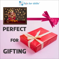 SAJA KAR DEKHO Ganesh Ji High Quality Weather Resistant HD Wall Frame | 12 x 18 inch | - 12 X 18 inch