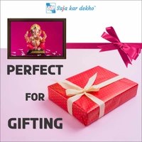 SAJA KAR DEKHO Ganesh Ji High Quality Weather Resistant HD Wall Frame | 12 x 18 inch | - 12 X 18 inch