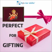 SAJA KAR DEKHO Ganesh Ji High Quality Weather Resistant HD Wall Frame | 12 x 18 inch | - 12 X 18 inch