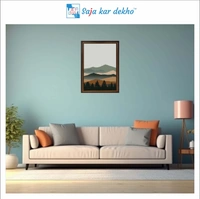 SAJA KAR DEKHO Abstract Mountain High Quality Weather Resistant HD Wall Frame | 18 x 12 inch | - 18 X 12 inch