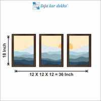 SAJA KAR DEKHO Abstract Mountain High Quality Weather Resistant HD Wall Frame | 18 x 12 inch | - 18 X 12 inch