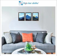 SAJA KAR DEKHO Abstract Mountain High Quality Weather Resistant HD Wall Frame | 18 x 12 inch | - 18 X 12 inch