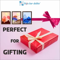 SAJA KAR DEKHO Colorful Mountain And Sun High Quality Weather Resistant HD Wall Frame | 18 x 12 inch | - 18 X 12 inch