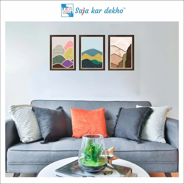 SAJA KAR DEKHO Colorful Mountain High Quality Weather Resistant HD Wall Frame | 18 x 12 inch | - 18 X 12 inch