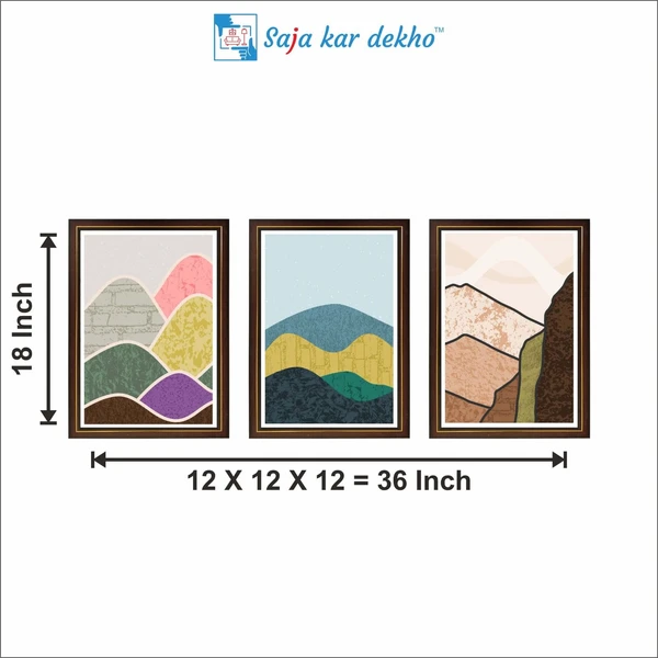 SAJA KAR DEKHO Colorful Mountain High Quality Weather Resistant HD Wall Frame | 18 x 12 inch | - 18 X 12 inch