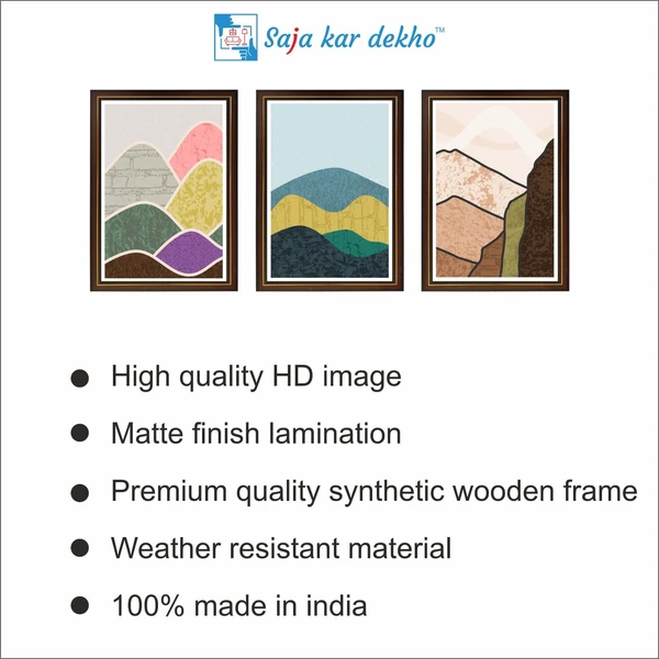 SAJA KAR DEKHO Colorful Mountain High Quality Weather Resistant HD Wall Frame | 18 x 12 inch | - 18 X 12 inch