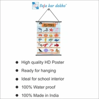 saja kar dekho SEA ANIMALS (સમુદ્રી પ્રાણિઓ) Wall Handing Poster For Kids | SEA ANIMALS With Picture High Quality Weather Resistant HD Wall Poster | 30 x 48 inch | - 30 x 48 inch