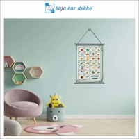 saja kar dekho ALPHABET  Wall Handing Poster For Kids | ALPHABET With Picture High Quality Weather Resistant HD Wall Poster | 30 x 48 inch | - 30 x 48 inch