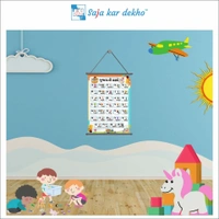 saja kar dekho GUJARATI KAKKO (ગુજરાતી કક્કો) Wall Handing Poster For Kids | GUJARATI KAKKO (ગુજરાતી કક્કો)  With Picture High Quality Weather Resistant HD Wall Poster | 30 x 48 inch | - 30 x 48 inch