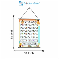 saja kar dekho GUJARATI KAKKO (ગુજરાતી કક્કો) Wall Handing Poster For Kids | GUJARATI KAKKO (ગુજરાતી કક્કો)  With Picture High Quality Weather Resistant HD Wall Poster | 30 x 48 inch | - 30 x 48 inch