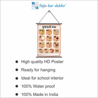 saja kar dekho GUJARATI TONE (ગુજરાતી સ્વર) Wall Handing Poster For Kids | GUJARATI TONE (ગુજરાતી સ્વર) With Picture High Quality Weather Resistant HD Wall Poster | 30 x 48 inch | - 30 x 48 inch
