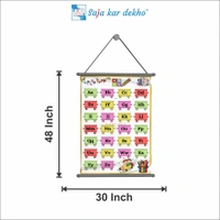 saja kar dekho ABCD Wall Handing Poster For Kids | ABCD With Picture High Quality Weather Resistant HD Wall Poster | 30 x 48 inch | - 30 x 48 inch