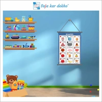 saja kar dekho SHAPES Wall Handing Poster For Kids | SHAPES With Picture High Quality Weather Resistant HD Wall Poster | 30 x 48 inch | - 30 x 48 inch