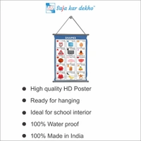 saja kar dekho SHAPES Wall Handing Poster For Kids | SHAPES With Picture High Quality Weather Resistant HD Wall Poster | 30 x 48 inch | - 30 x 48 inch