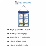 saja kar dekho MOTHER AND BABY ANIMALS Wall Handing Poster For Kids | MOTHER AND BABY ANIMALS With Picture High Quality Weather Resistant HD Wall Poster | 30 x 48 inch | - 30 x 48 inch