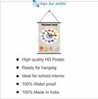saja kar dekho TELLING TIME Wall Handing Poster For Kids | TELLING TIME With Picture High Quality Weather Resistant HD Wall Poster | 30 x 48 inch | - 30 x 48 inch
