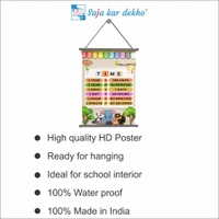 saja kar dekho TIME Wall Handing Poster For Kids | TIME With Picture High Quality Weather Resistant HD Wall Poster | 30 x 48 inch | - 30 x 48 inch