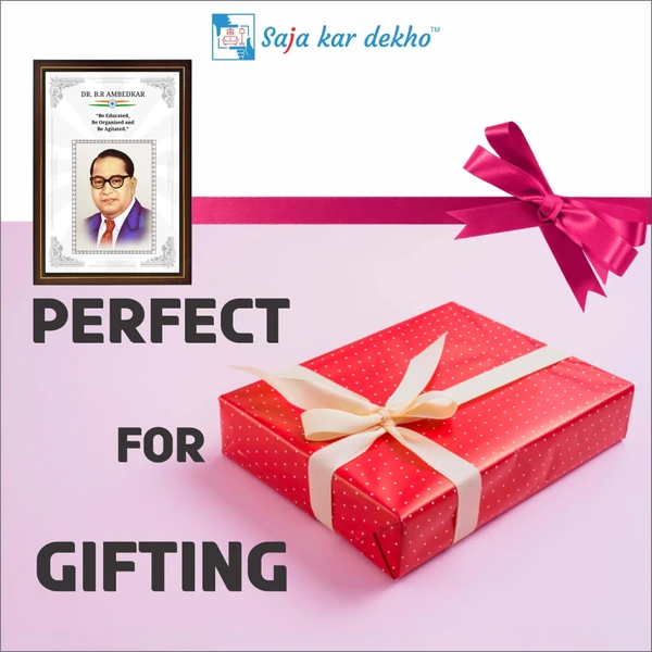 SAJA KAR DEKHO Dr. B.R. Ambedkar Motivational Thought High Quality Weather Resistant HD Wall Frame | 18 x 12 inch |  - 18 X 12 INCH