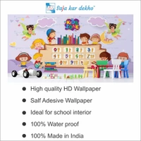 Saja kar dekhoq Wall Handing Wallpaper For Pre School | Picture High Quality Weather Resistant HD Wall Paper | 5 x 10 ft | - 5 x 12 ft