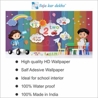 Saja kar dekho Wall Handing Wallpaper For Pre School | Picture High Quality Weather Resistant HD Wall Paper | 5 x 10 ft | - 5 x 10 ft