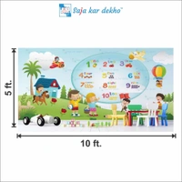 Saja kar dekho Wall Handing Wallpaper For Pre School | Picture High Quality Weather Resistant HD Wall Paper | 5 x 10 ft | - 5 x 10 ft