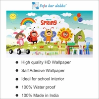 Saja kar dekho Wall Handing Wallpaper For Pre School | Picture High Quality Weather Resistant HD Wall Paper | 5 x 10 ft | - 5 x 10 ft