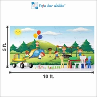 Saja kar dekho Wall Handing Wallpaper For Pre School | Picture High Quality Weather Resistant HD Wall Paper | 5 x 10 ft | - 5 x 10 ft