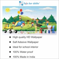 Saja kar dekho Wall Handing Wallpaper For Pre School | Picture High Quality Weather Resistant HD Wall Paper | 5 x 10 ft | - 5 x 10 ft