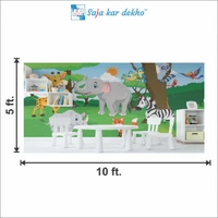 Saja kar dekho Wall Handing Wallpaper For Pre School | Picture High Quality Weather Resistant HD Wall Paper | 5 x 10 ft | - 5 x 10 ft