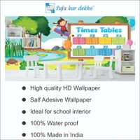Saja kar dekho Wall Handing Wallpaper For Pre School | Picture High Quality Weather Resistant HD Wall Paper | 5 x 10 ft | - 5 x 10 ft