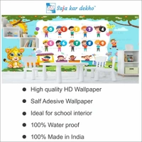 Saja kar dekho Wall Handing Wallpaper For Pre School | Picture High Quality Weather Resistant HD Wall Paper | 5 x 10 ft | - 5 x 10 ft