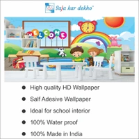 Saja kar dekho Wall Handing Wallpaper For Pre School | Picture High Quality Weather Resistant HD Wall Paper | 5 x 10 ft | - 5 x 10 ft