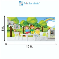 Saja kar dekho Wall Handing Wallpaper For Pre School | Picture High Quality Weather Resistant HD Wall Paper | 5 x 10 ft | - 5 x 10 ft