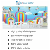Saja kar dekho Wall Handing Wallpaper For Pre School | Picture High Quality Weather Resistant HD Wall Paper | 5 x 10 ft | - 5 x 10 ft