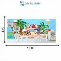 Saja kar dekho Wall Handing Wallpaper For Pre School | Picture High Quality Weather Resistant HD Wall Paper | 5 x 10 ft | - 5 x 10 ft