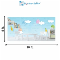 Saja kar dekho Wall Handing Wallpaper For Pre School | Picture High Quality Weather Resistant HD Wall Paper | 5 x 10 ft | - 5 x 10 ft