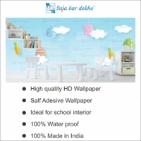 Saja kar dekho Wall Handing Wallpaper For Pre School | Picture High Quality Weather Resistant HD Wall Paper | 5 x 10 ft | - 5 x 10 ft