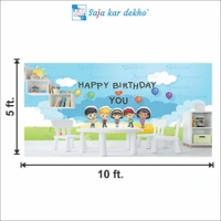 Saja kar dekho Wall Handing Wallpaper For Pre School | Picture High Quality Weather Resistant HD Wall Paper | 5 x 10 ft | - 5 x 10 ft