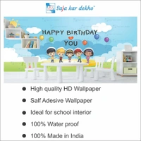 Saja kar dekho Wall Handing Wallpaper For Pre School | Picture High Quality Weather Resistant HD Wall Paper | 5 x 10 ft | - 5 x 10 ft